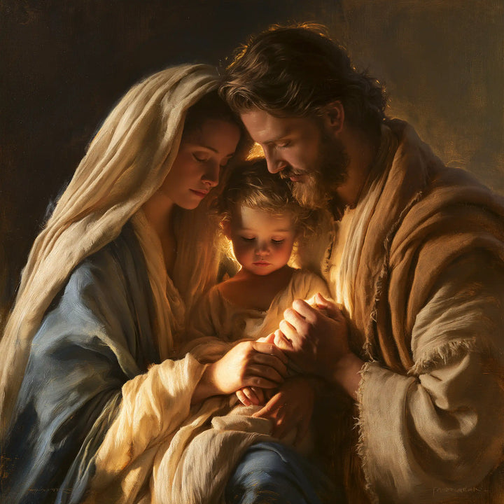 The Holy Family - Close Devotional Portrait · Square n° 1