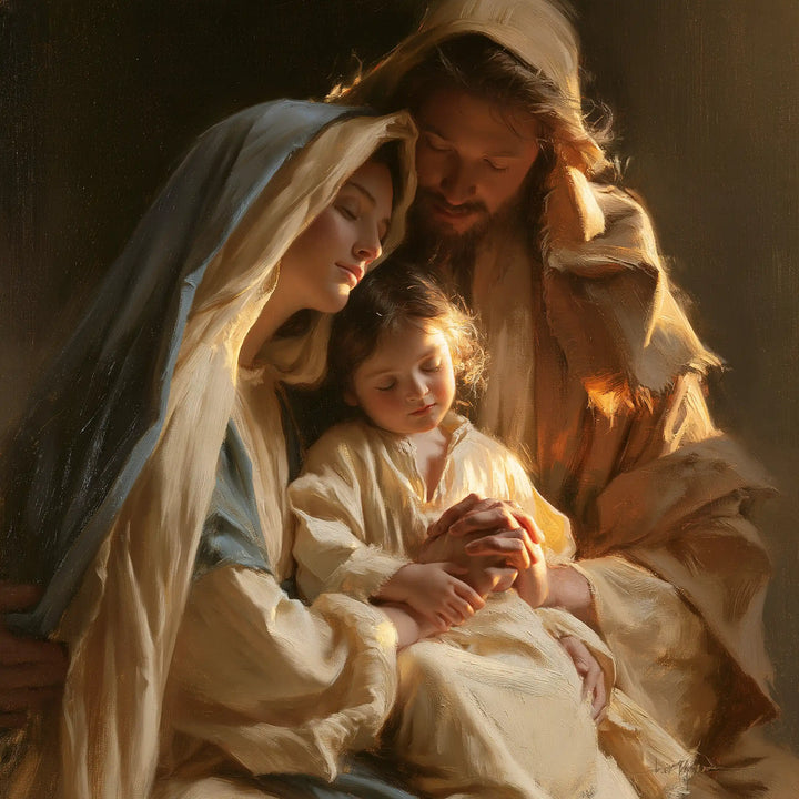 The Holy Family - Close Devotional Portrait · Square n° 4