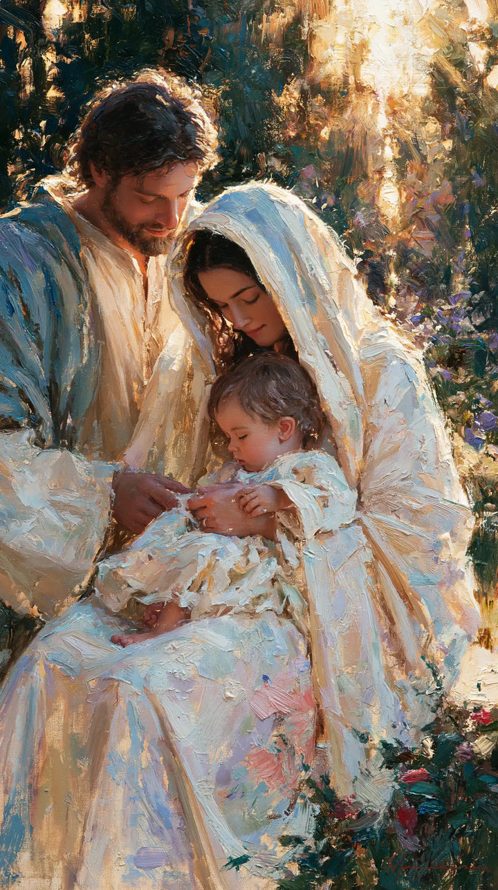 The Holy Family — Slumber in the Shimmering Garden