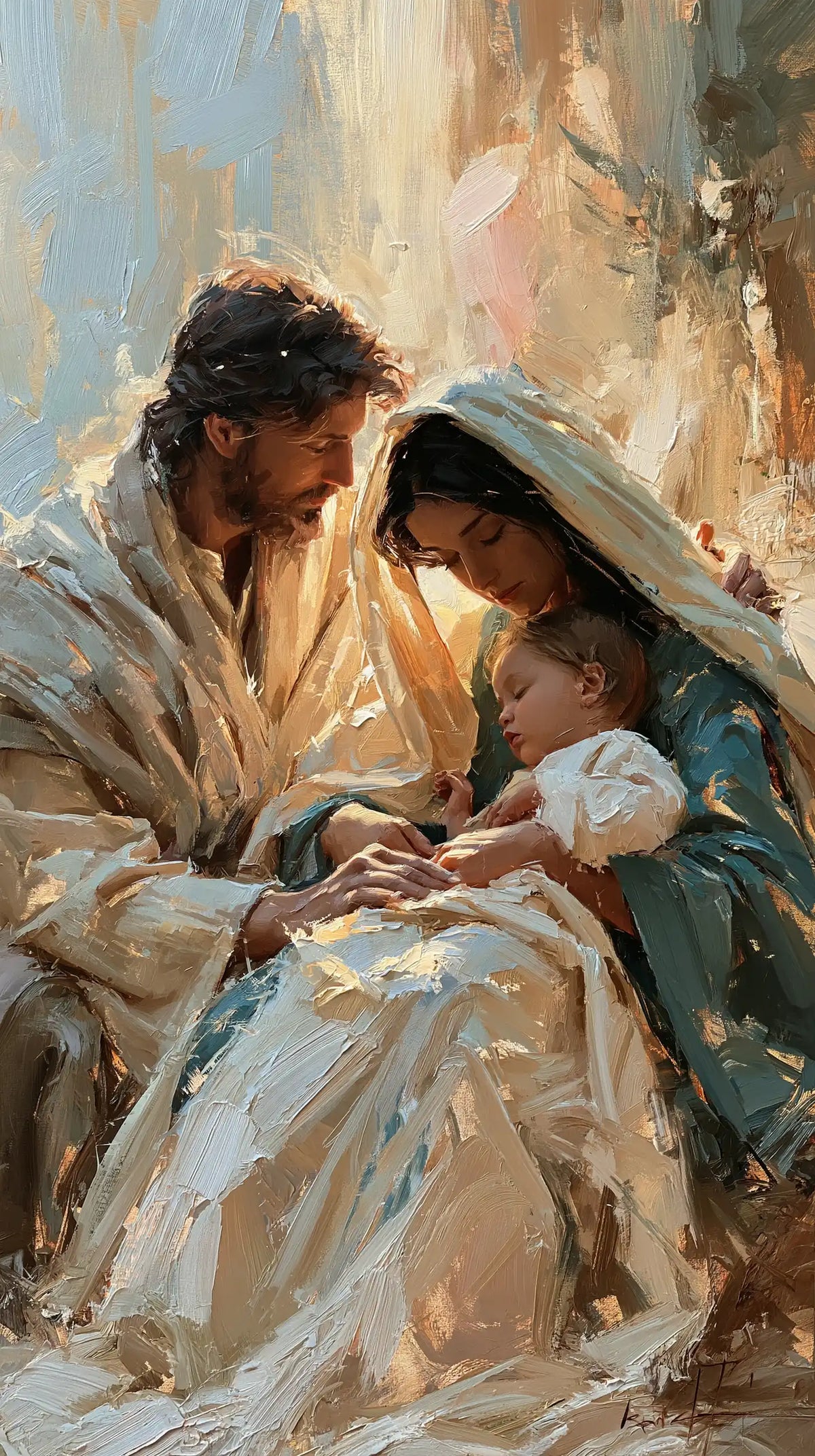 The Holy Family — Hands in the Rising Light