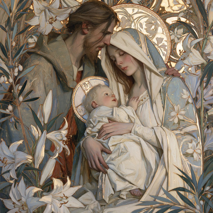 The Holy Family - Sacred Art Nouveau · Square n° 2