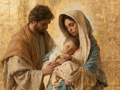 The Holy Family — Hands Among Golden Leaves