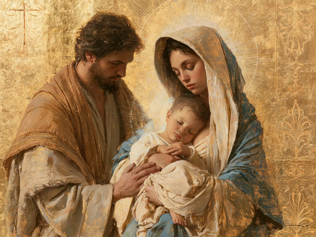 The Holy Family — Hands Among Golden Leaves