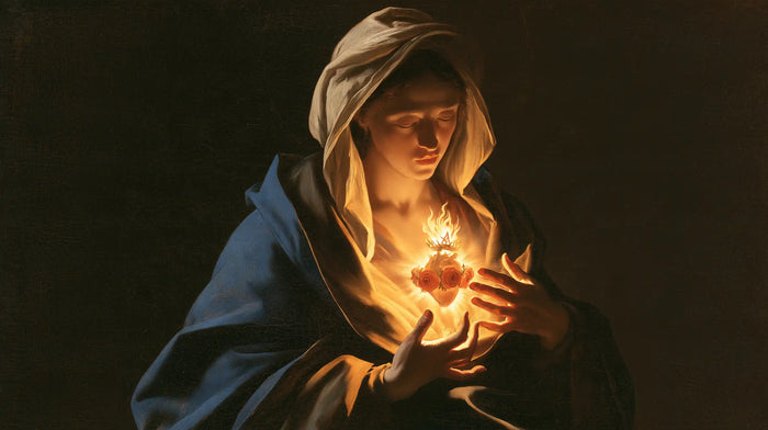 The Immaculate Heart of Mary — The White Flame in Blue Silence