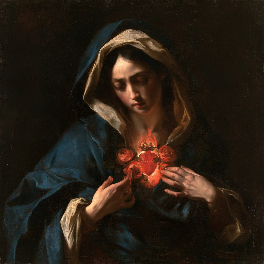 Immaculate Heart of Mary - Caravaggio Tenebrism · Square n° 10