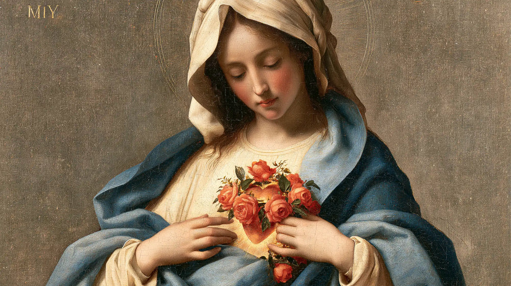 the Immaculate Heart of Mary in Florentine Renaissance style in Florentine Renaissance style, landscape Christian artwork no. 16