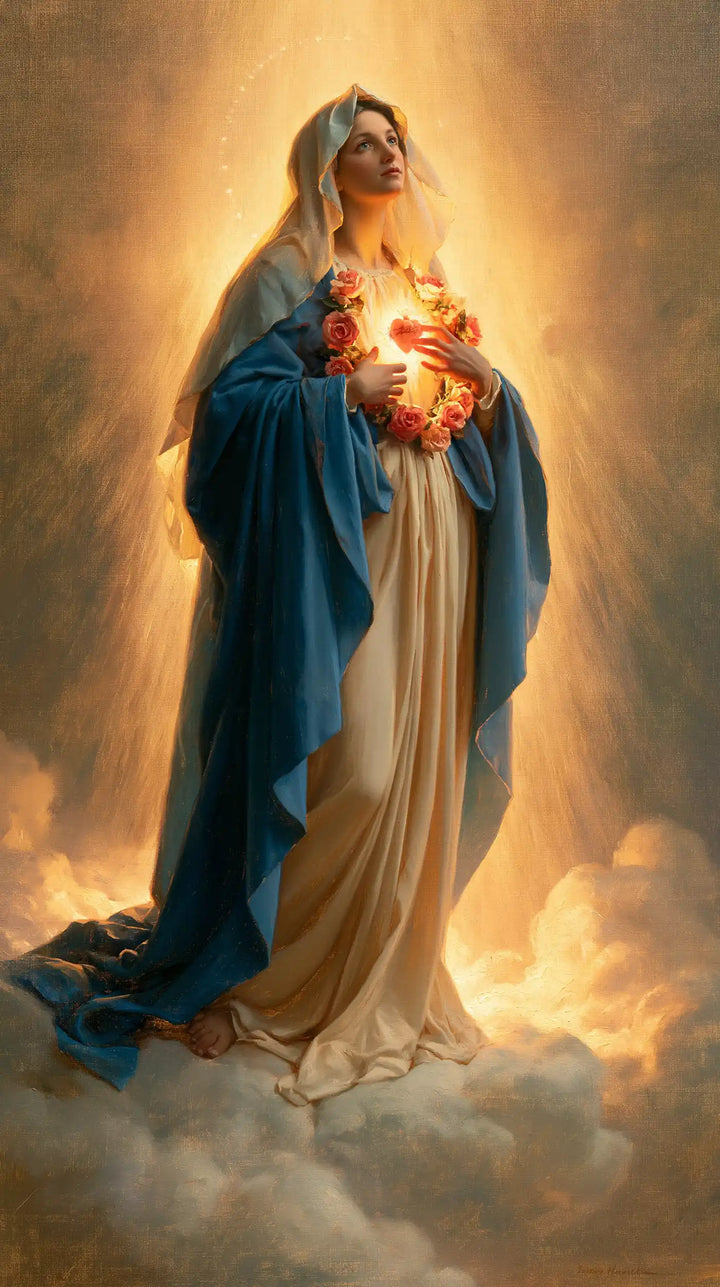 Immaculate Heart of Mary - Mary upon the Clouds with the Immaculate Heart · Portrait n° 3