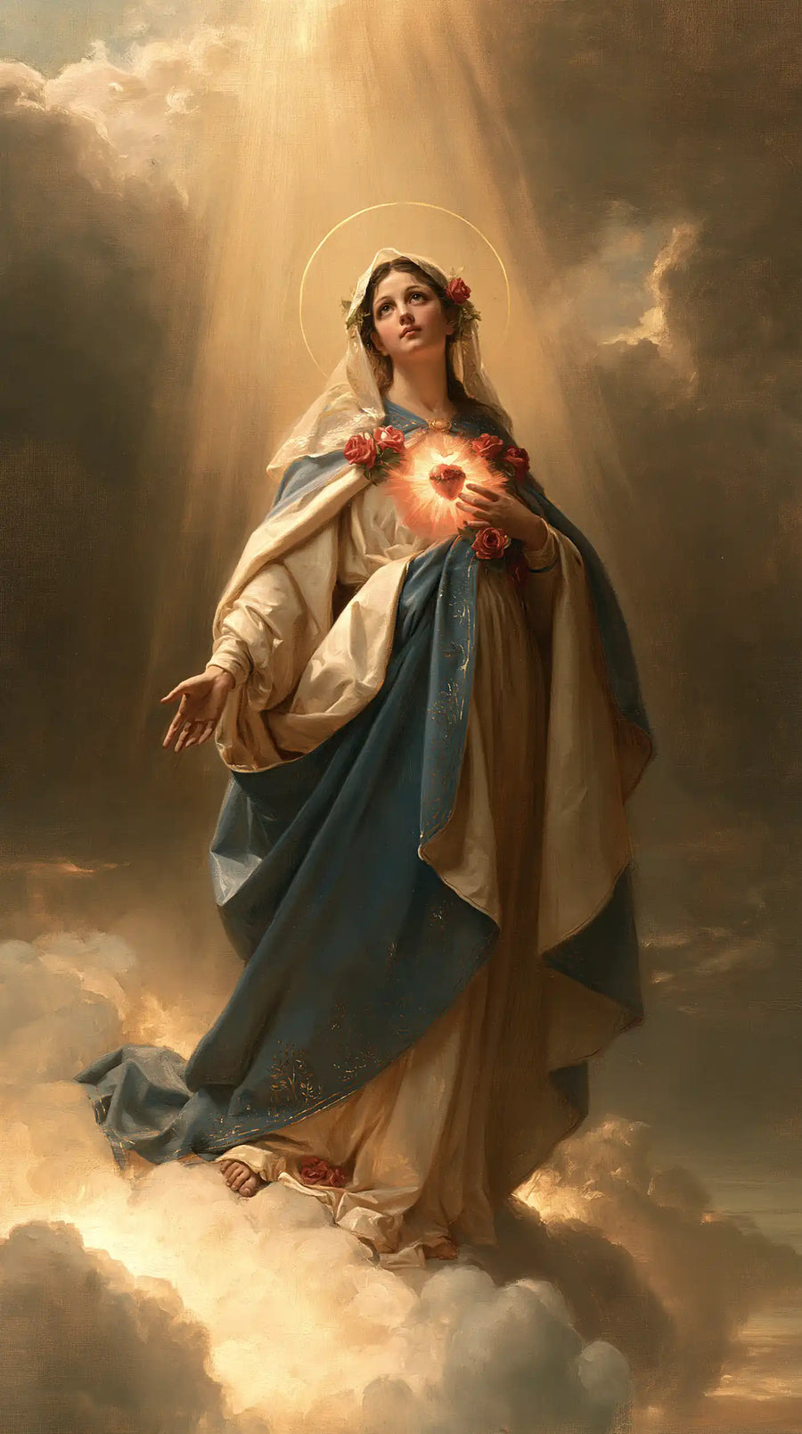 Immaculate Heart of Mary - Mary upon the Clouds with the Immaculate Heart · Portrait n° 7
