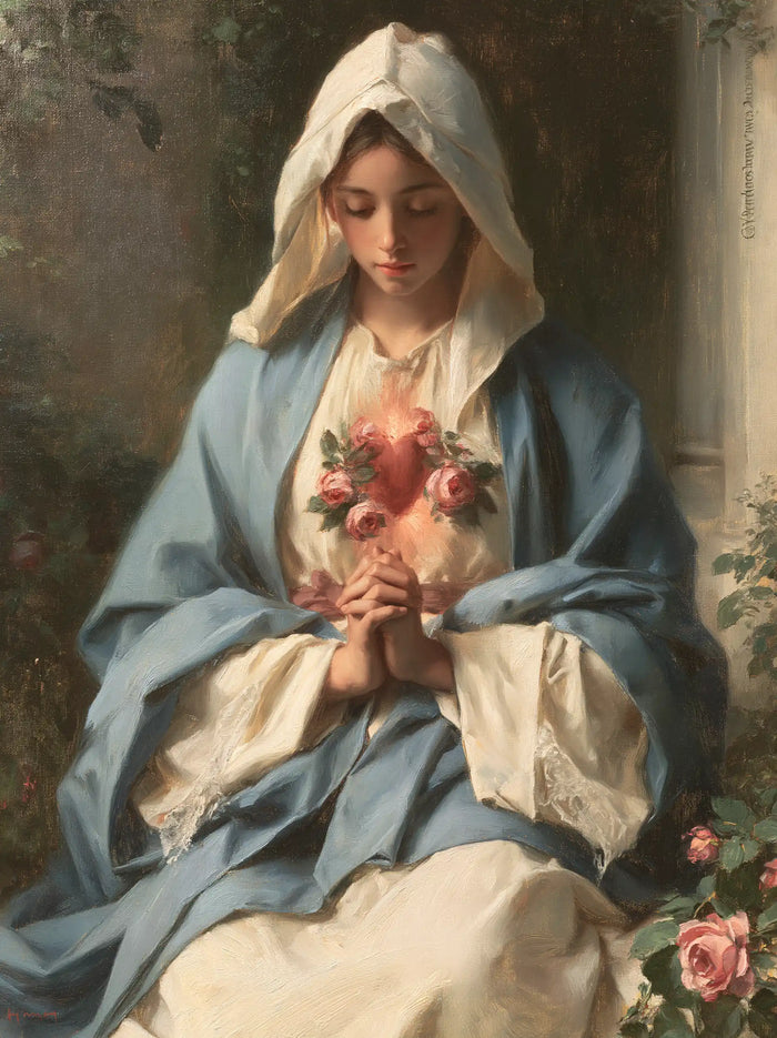 Immaculate Heart of Mary - Mary in Prayer with the Immaculate Heart · Portrait n° 19
