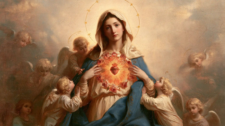 Immaculate Heart of Mary - Mary Surrounded by Angels · Landscape n° 10