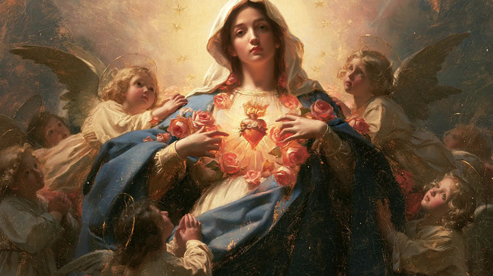 Immaculate Heart of Mary - Mary Surrounded by Angels · Landscape n° 11