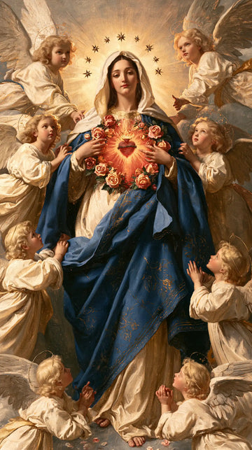Immaculate Heart of Mary - Mary Surrounded by Angels · Portrait n° 2