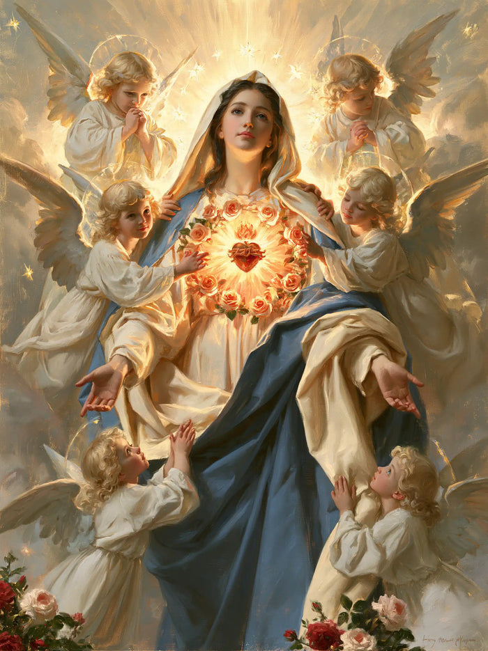 Immaculate Heart of Mary - Mary Surrounded by Angels · Portrait n° 19