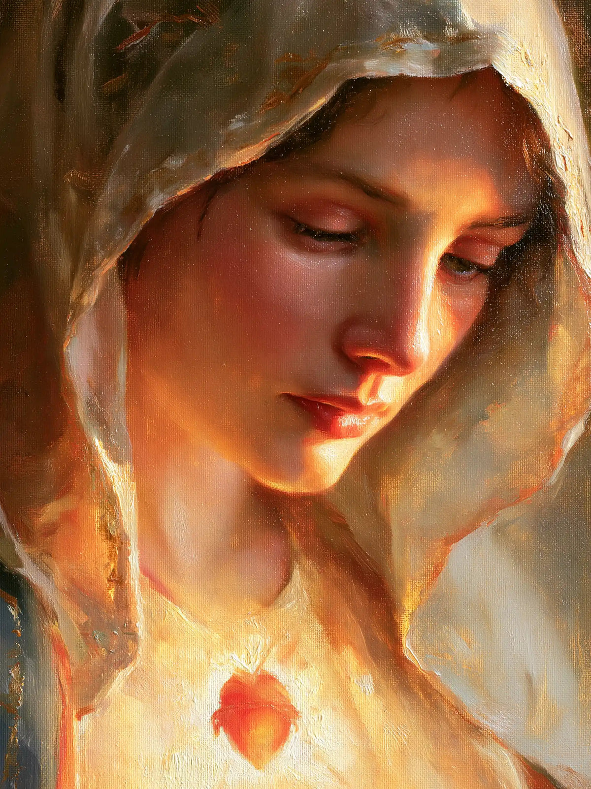 The Immaculate Heart of Mary — The Coral Reflection on the Contemplative Face