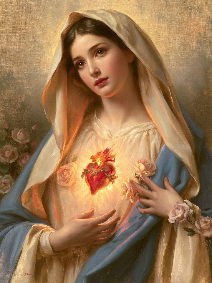 The Immaculate Heart of Mary — The Distant Gaze in the Heart’s Garden