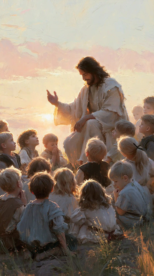 Jesus and the Children — The Pale Circle beneath the Mantle