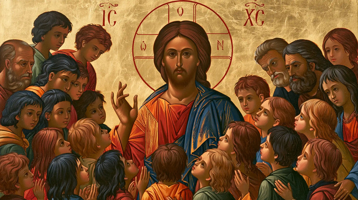 Jesus and the Children - Contemporary Byzantine · Landscape n° 13