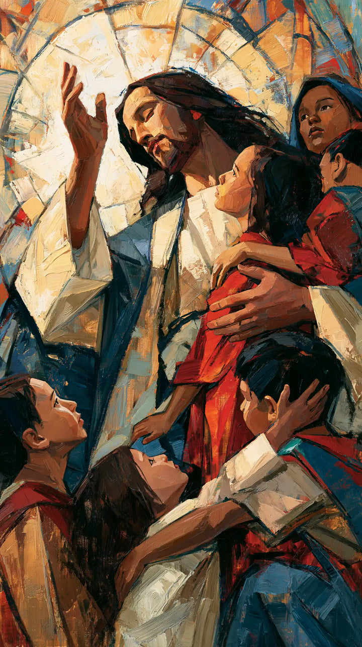 Jesus and the Children - Expressionist · Portrait n° 1