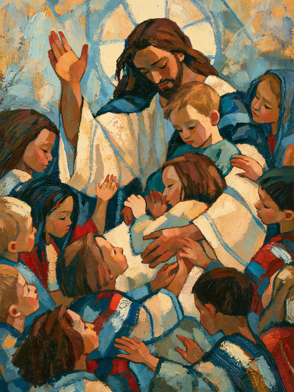 Jesus and the Children - Expressionist · Portrait n° 12