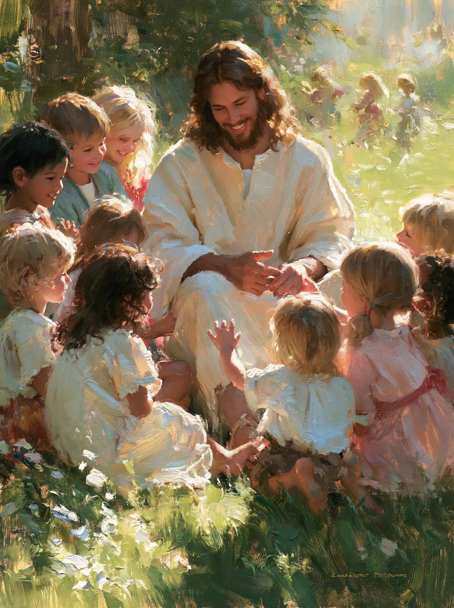 Jesus and the Children - Impressionist · Portrait n° 13