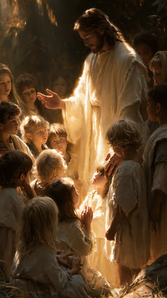 Jesus and the Children — Shelter of the Luminous Robe