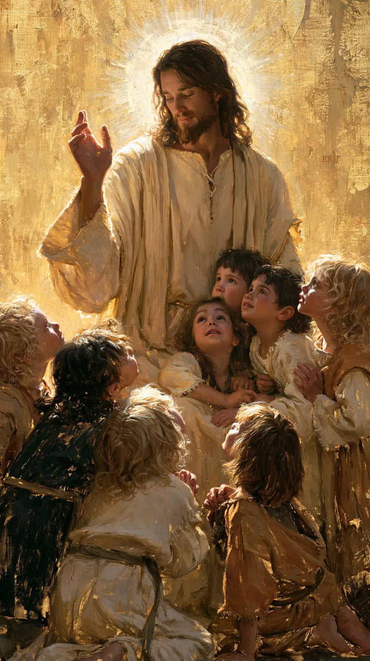 Jesus and the Children - Sacred Gold · Portrait n° 3