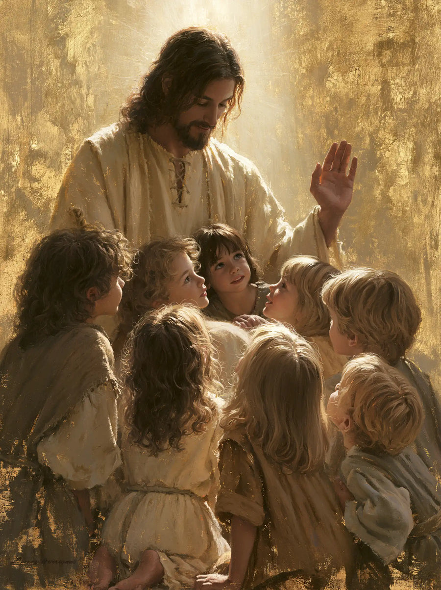 Jesus and the Children - Sacred Gold · Portrait n° 12