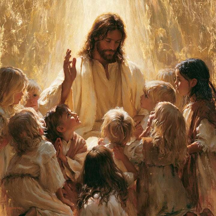 Jesus and the Children - Sacred Gold · Square n° 6