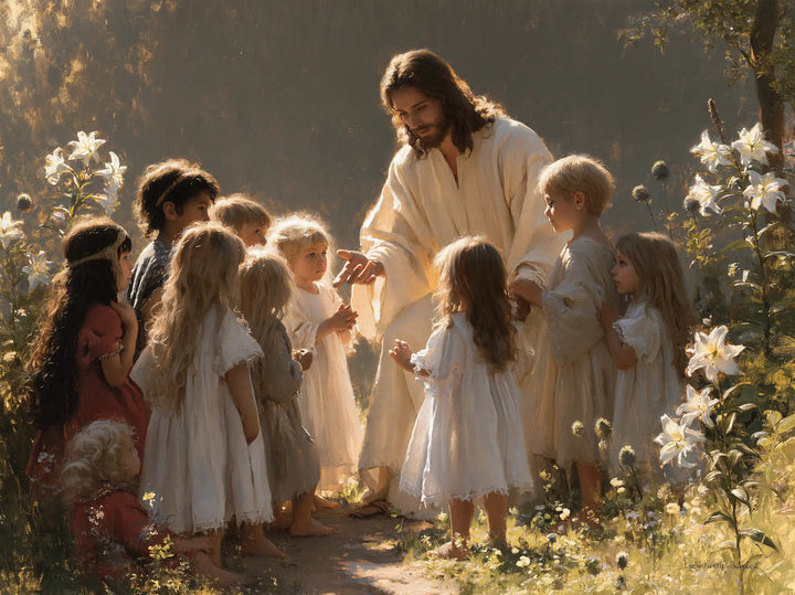 Jesus and the Children - Symbolist · Landscape n° 12