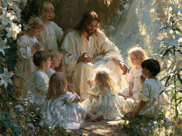 Jesus and the Children - Symbolist · Landscape n° 13