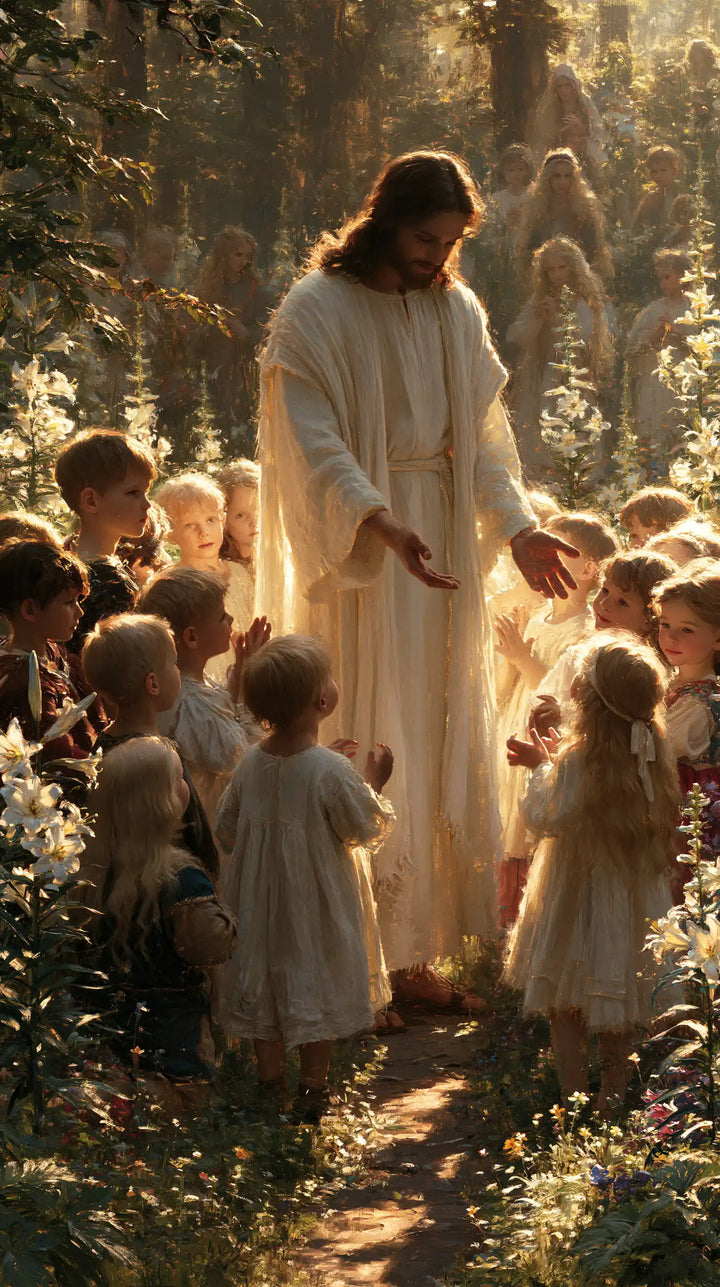 Jesus and the Children - Symbolist · Portrait n° 1