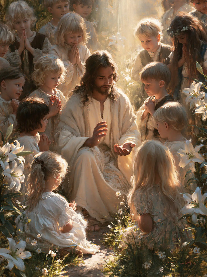 Jesus and the Children - Symbolist · Portrait n° 9