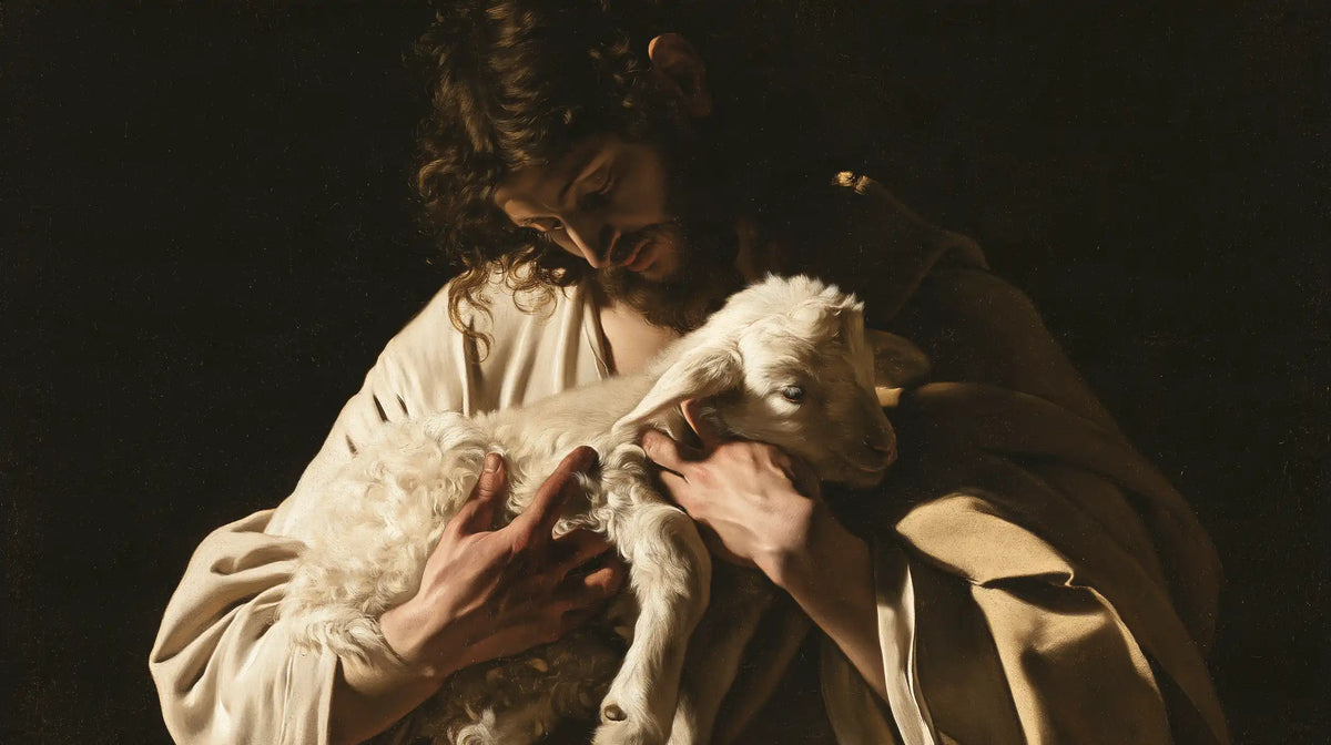 Jesus and the Lamb — Wool in the Hollow of the Hands