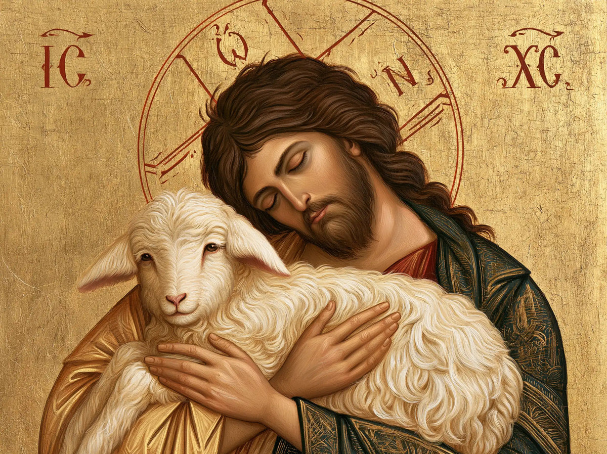 Jesus and the Lamb - Contemporary Byzantine · Landscape n° 4