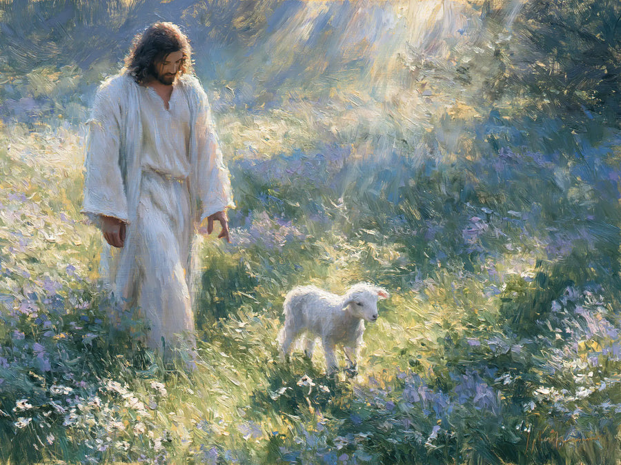Jesus and the Lamb - Impressionist · Landscape n° 5