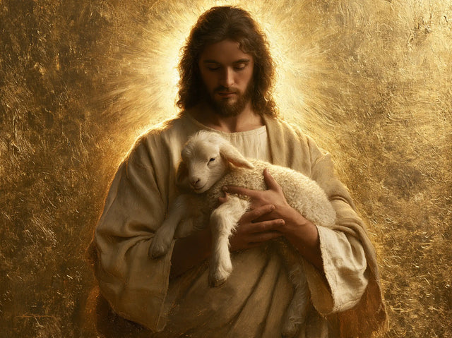Jesus and the Lamb — Peace Within the Crown of Rays