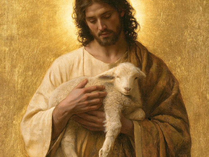 Jesus and the Lamb - Sacred Gold · Landscape n° 8