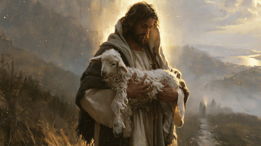 Jesus and the Lamb - Symbolist · Landscape n° 8