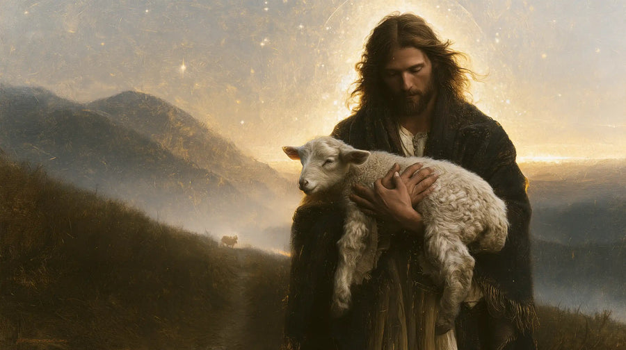 Jesus and the Lamb - Symbolist · Landscape n° 9