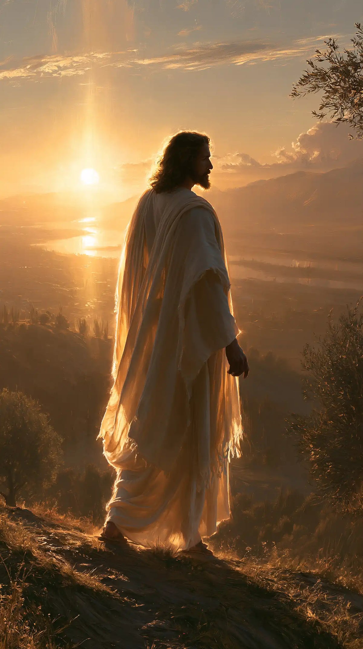 Jesus at Sunset - Sacred Silence · Portrait n° 7