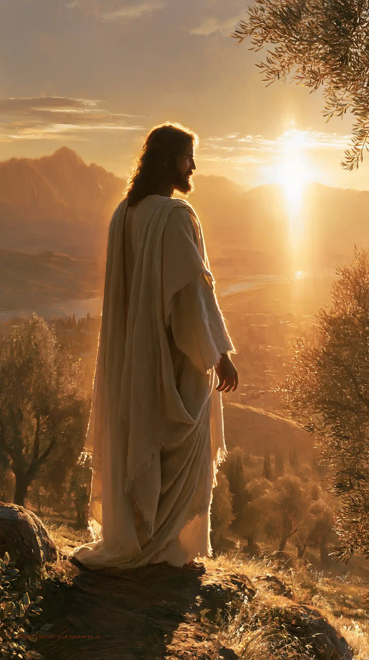 Jesus at Sunset - Sacred Silence · Portrait n° 16