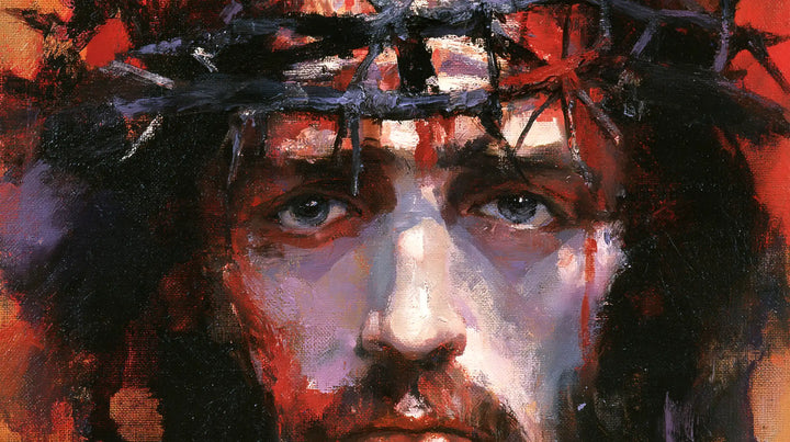Jesus Crowned with Thorns — Blue Eyes in the Violet Fracture