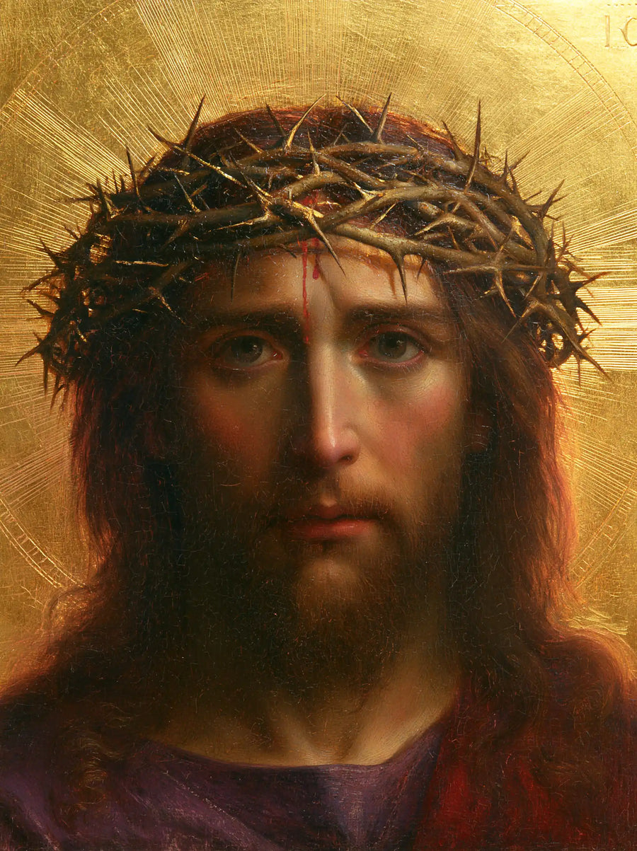 Jesus Crowned with Thorns — Gentleness in the Golden Veil