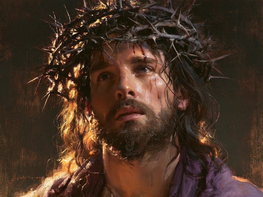 Jesus Crowned with Thorns — The Tear among Golden Locks