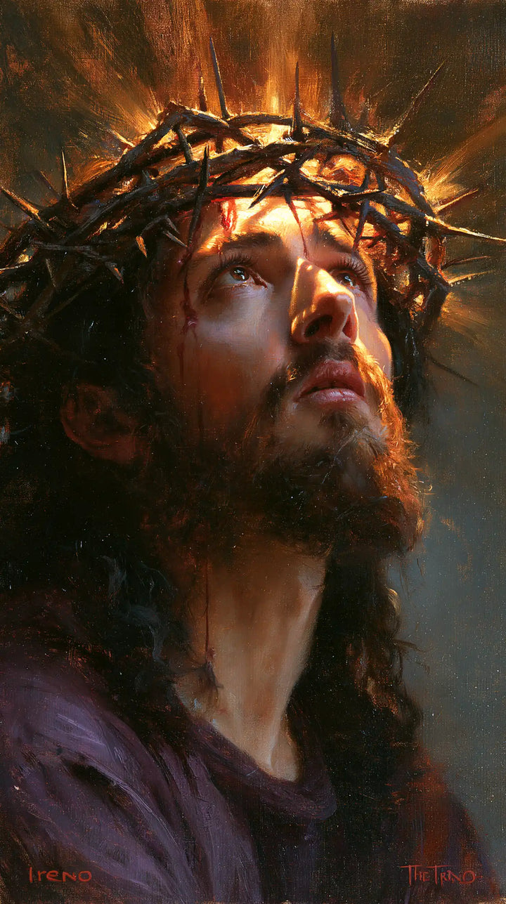 Jesus Crowned with Thorns — The Crown in the Burst of Amber