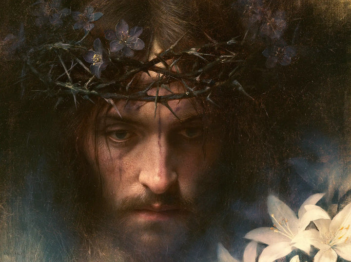 Jesus Crowned with Thorns — The Gaze beside the Great White Flower