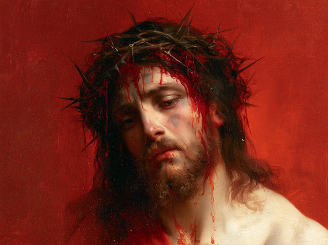 Jesus Crowned with Thorns — The Bound Hands beneath the Midnight Sky