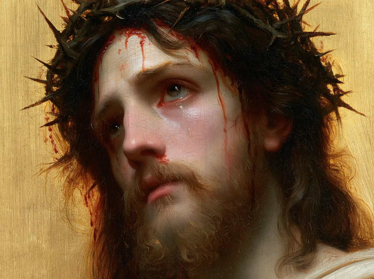 Jesus Crowned with Thorns — The Crowned Face in Honeyed Light