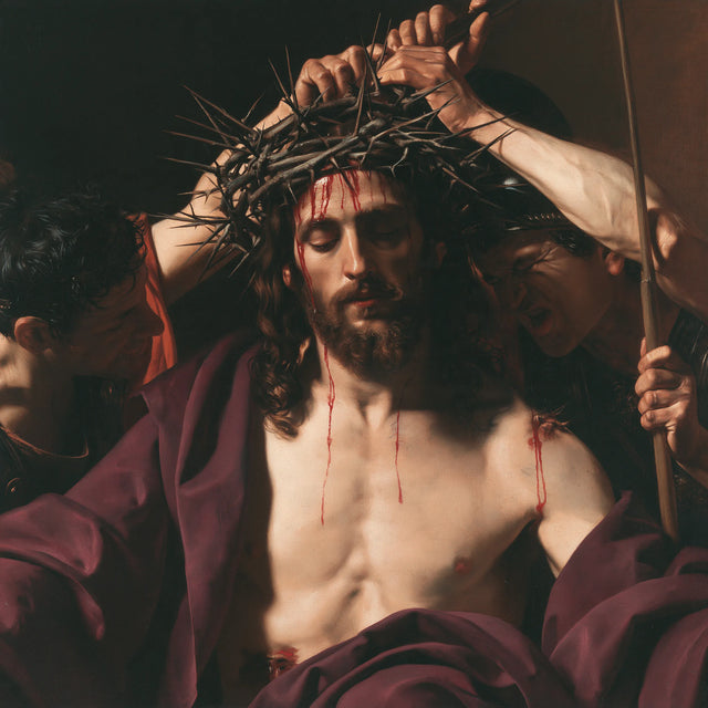 Jesus Crowned with Thorns — The Mocking Hands beneath the Dark Arch