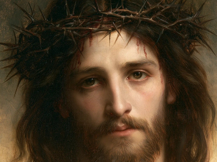 Jesus Crowned with Thorns — The Tear on the Cheek in Ivory Light